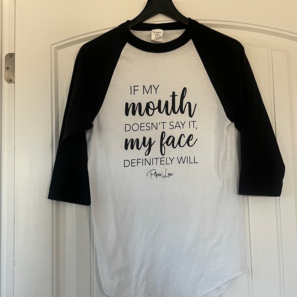 Caution I have no Filter Raglan T Shirt Size Small